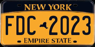 NY license plate FDC2023