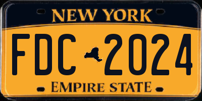NY license plate FDC2024