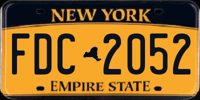 NY license plate FDC2052
