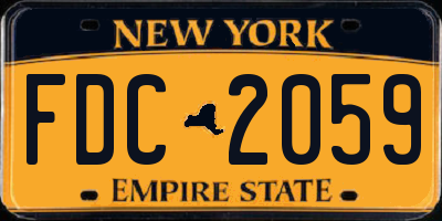 NY license plate FDC2059