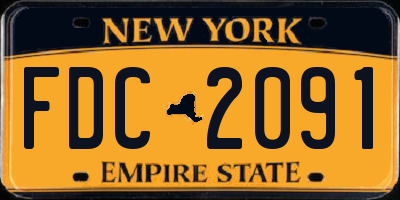 NY license plate FDC2091