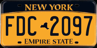 NY license plate FDC2097