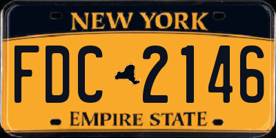 NY license plate FDC2146