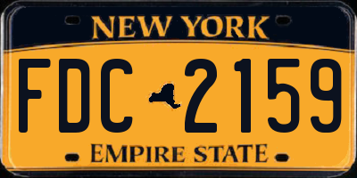 NY license plate FDC2159