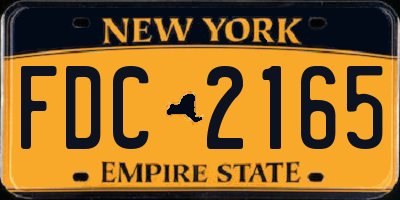 NY license plate FDC2165