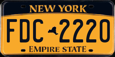 NY license plate FDC2220
