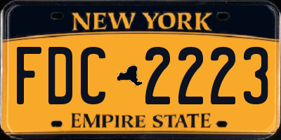 NY license plate FDC2223