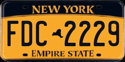NY license plate FDC2229