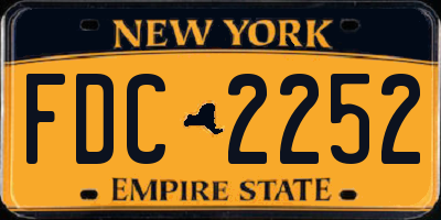 NY license plate FDC2252