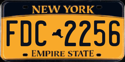 NY license plate FDC2256