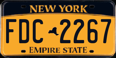 NY license plate FDC2267
