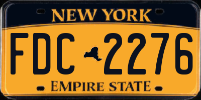NY license plate FDC2276