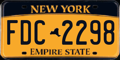 NY license plate FDC2298
