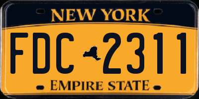 NY license plate FDC2311
