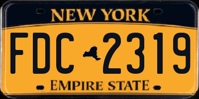 NY license plate FDC2319