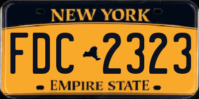 NY license plate FDC2323