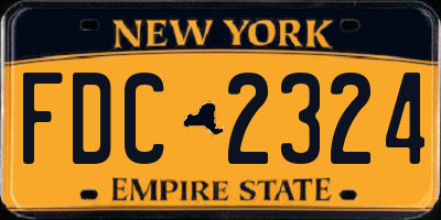 NY license plate FDC2324