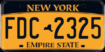 NY license plate FDC2325