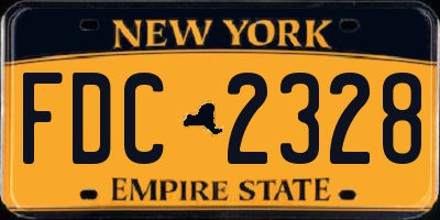NY license plate FDC2328