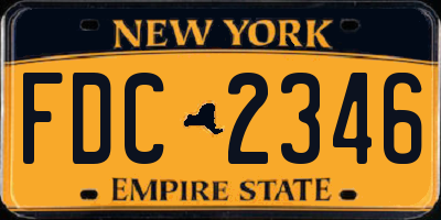NY license plate FDC2346