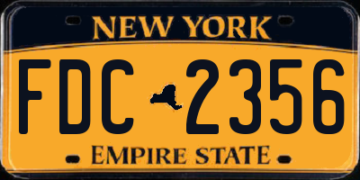 NY license plate FDC2356