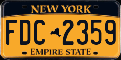 NY license plate FDC2359