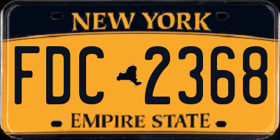 NY license plate FDC2368