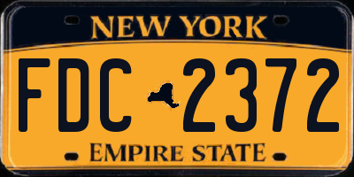 NY license plate FDC2372
