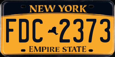 NY license plate FDC2373