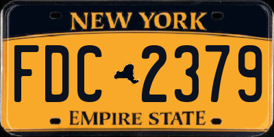 NY license plate FDC2379