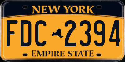 NY license plate FDC2394