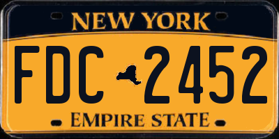 NY license plate FDC2452