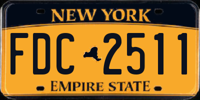 NY license plate FDC2511