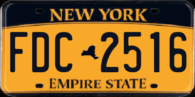NY license plate FDC2516