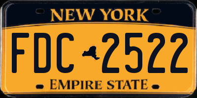NY license plate FDC2522
