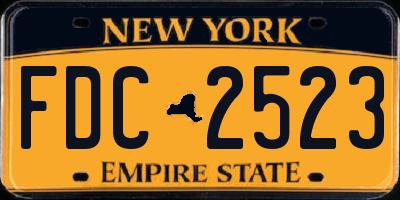 NY license plate FDC2523