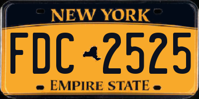 NY license plate FDC2525