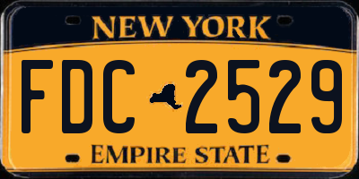 NY license plate FDC2529
