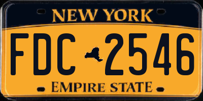 NY license plate FDC2546