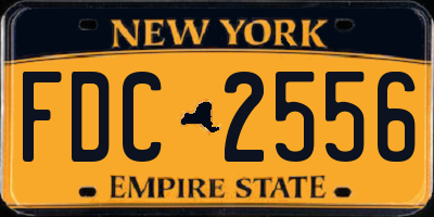 NY license plate FDC2556