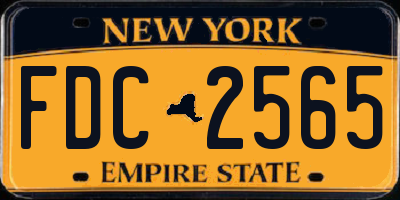 NY license plate FDC2565