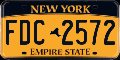 NY license plate FDC2572