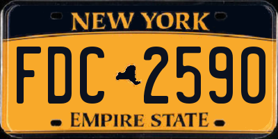NY license plate FDC2590