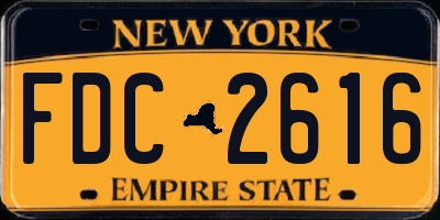 NY license plate FDC2616