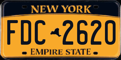 NY license plate FDC2620