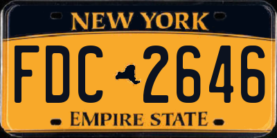 NY license plate FDC2646