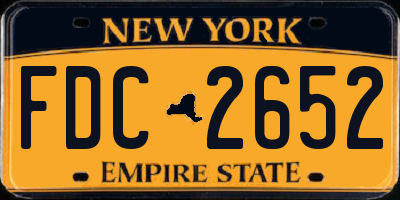 NY license plate FDC2652