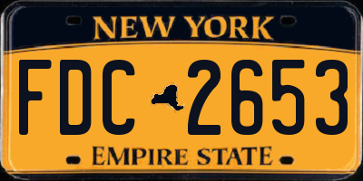 NY license plate FDC2653