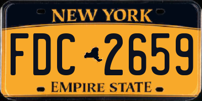 NY license plate FDC2659