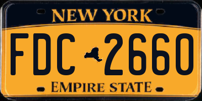 NY license plate FDC2660